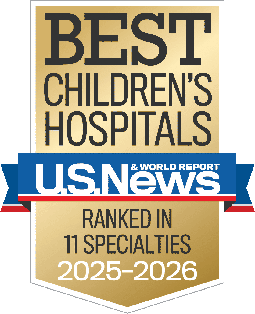 US News and World Report Best Children's Hospitals badge